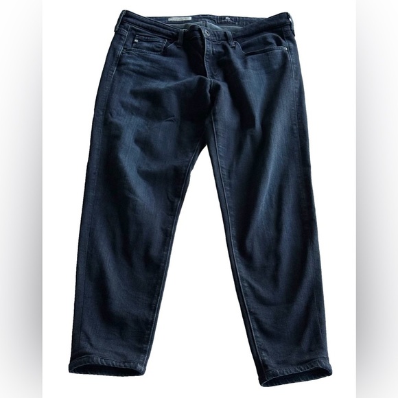 AG Adriano Goldshmied The Stevie Ankle Petite Slim Straight Jeans Blue Size 29P - Picture 10 of 14